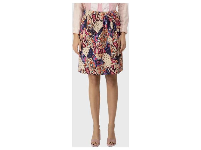 Falda Miu Miu de lana con estampado Patchwork y Paisley - vista 7