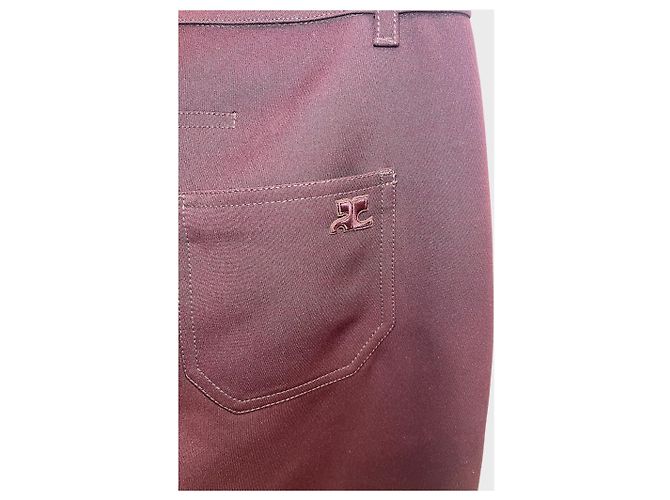 Courreges Pantalones Courrèges bordeaux T.40 - vista 2