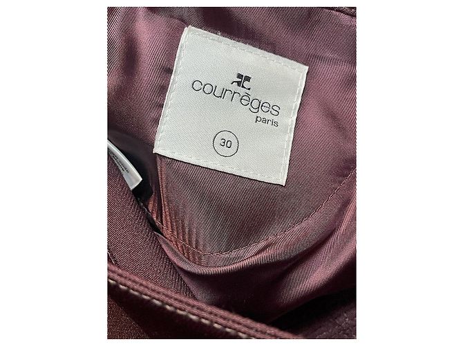 Courreges Pantalones Courrèges bordeaux T.40 - vista 6