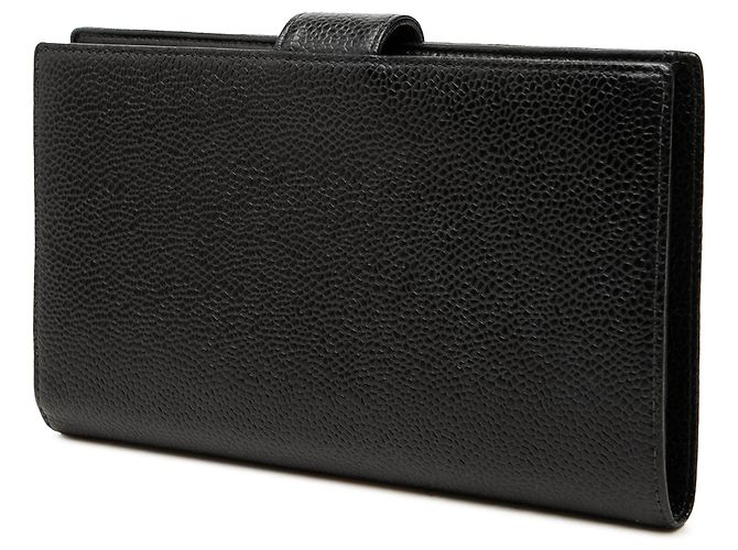 Cartera larga Chanel CC Caviar negra - vista 2
