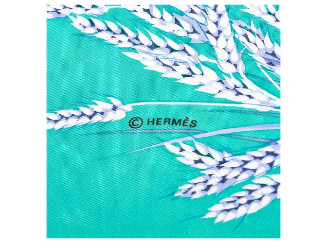 Lenço de seda Hermès Les Bles Azul 90 Scarves - vista 6