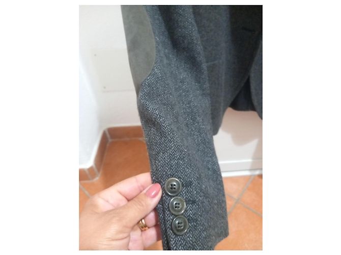 Weekend Max Mara Chaqueta de lana gris con coderas - vista 2