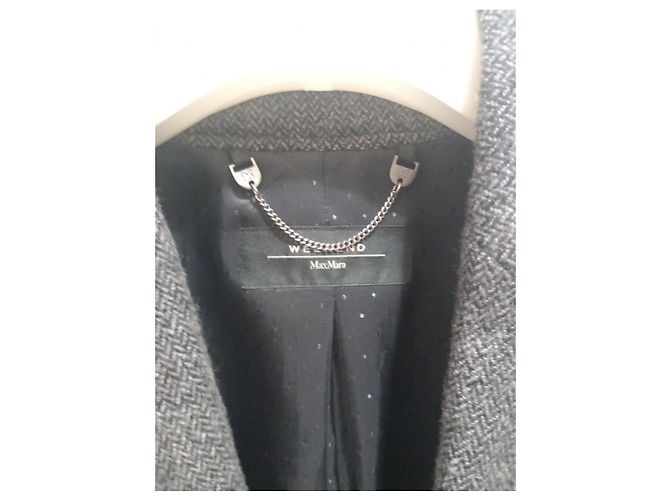 Weekend Max Mara Chaqueta de lana gris con coderas - vista 4