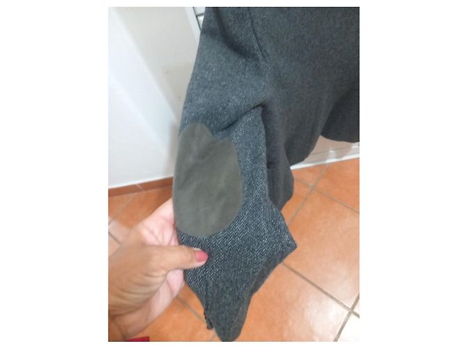 Weekend Max Mara Chaqueta de lana gris con coderas - vista 9