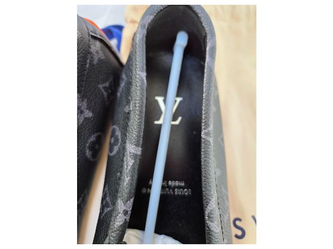 Louis Vuitton Mocassini Monte Carlo Monogram Pelle Nera - vista 2