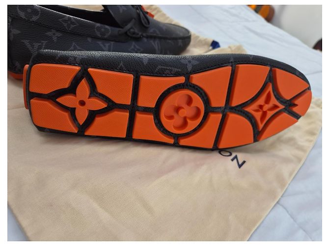 Louis Vuitton Mocassini Monte Carlo Monogram Pelle Nera - vista 6