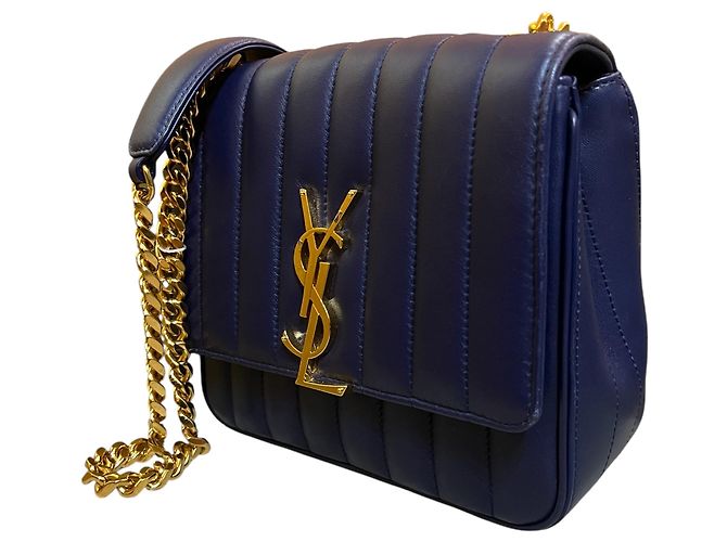 Borsa a catena Vicky Monogram in pelle d'agnello Medium Yves Saint Laurent - vista 2