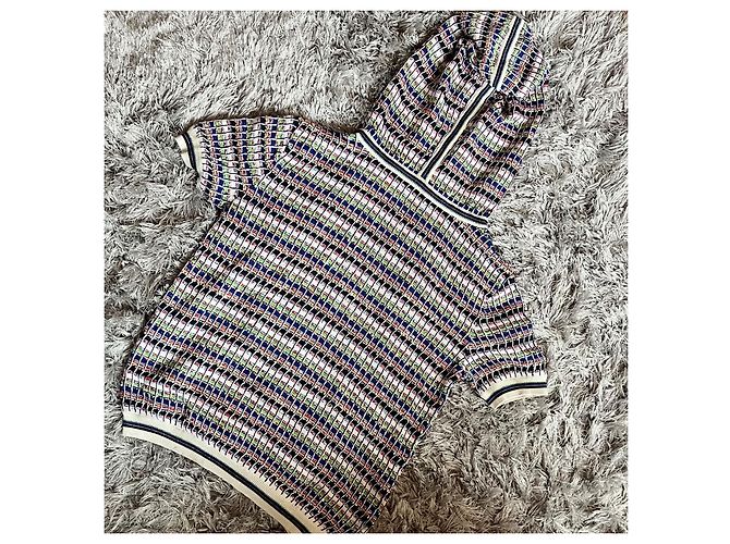 Chanel Kurzarm-Hoodie Multicolour Strick - Ansicht 4