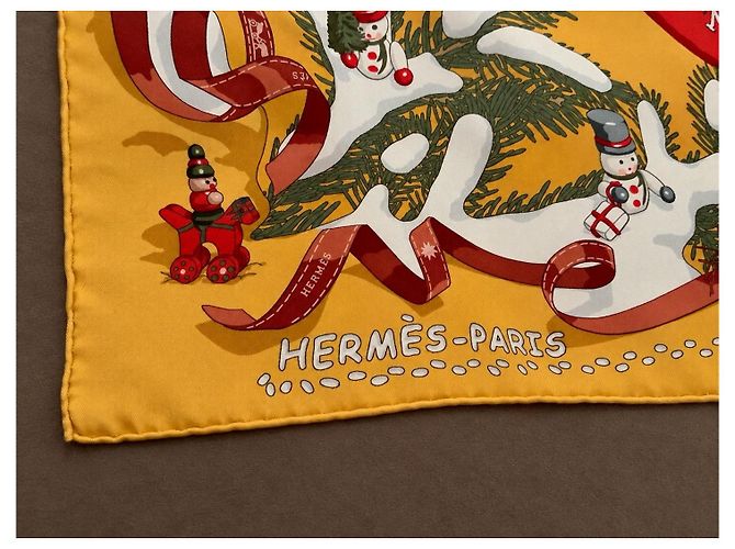 Foulard in seta Hermès 'Noël au 24 Faubourg' - vista 8