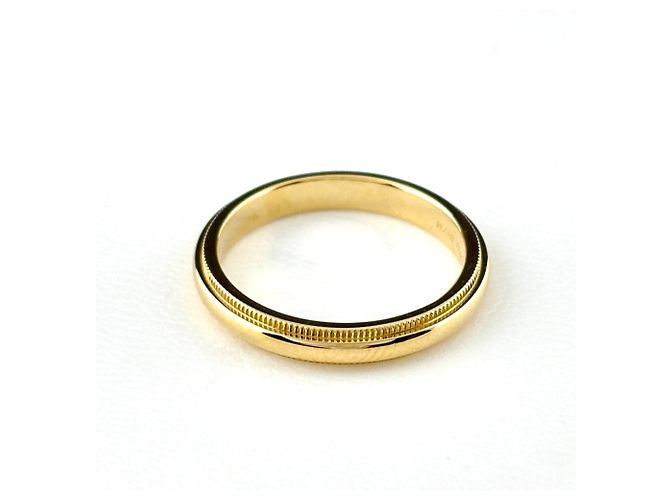 Autre Marque Tiffany & Co. Milgrain Band Ring aus Gelbgold - Ansicht 2