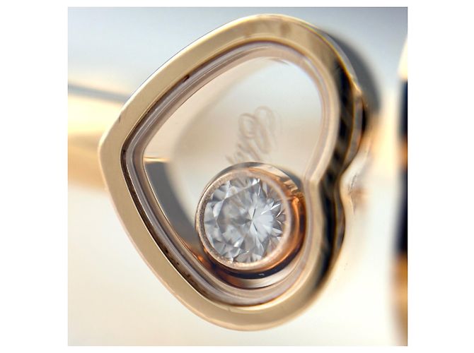 Bague Chopard My Happy Heart en or rose avec diamant - vue 2