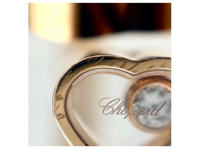 Bague Chopard My Happy Heart en or rose avec diamant - vue 4