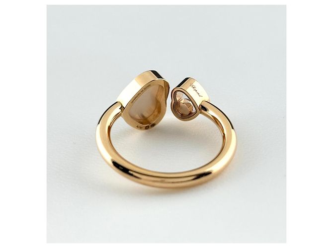 Bague Chopard My Happy Heart en or rose avec diamant - vue 7