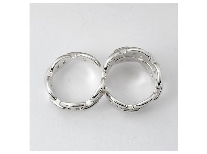 Ring Hermès Anel Faixa em Prata Hermes - vista 4