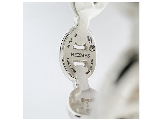 Ring Hermès Anel Faixa em Prata Hermes - vista 5
