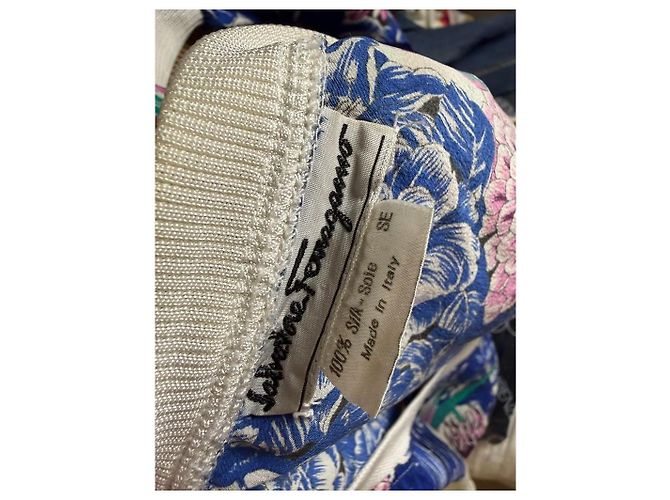 Salvatore Ferragamo Sudadera de seda con estampado floral y león - vista 7