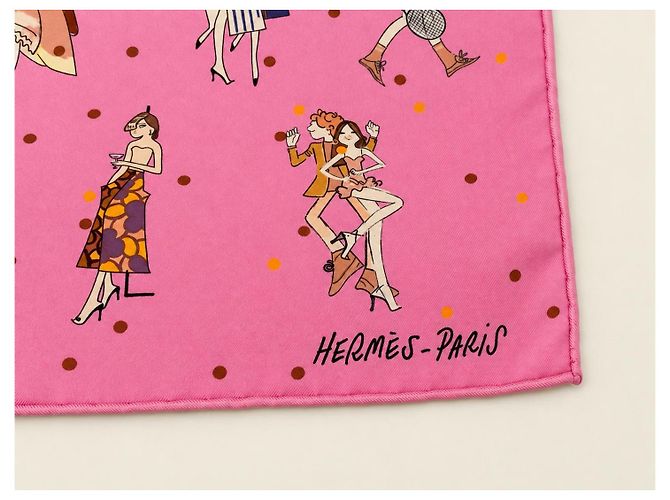 Hermès Carré in seta Les Parisiennes de Kiraz - vista 3