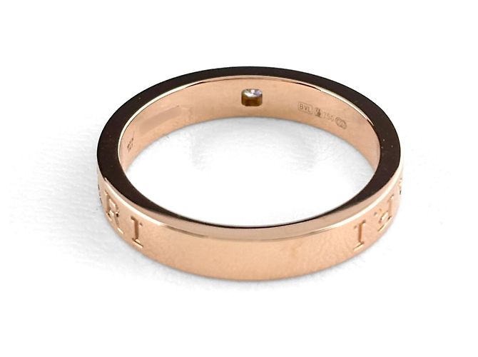 Bulgari Bvlgari Double Logo PG Pink Gold Ring mit Diamant - Ansicht 3