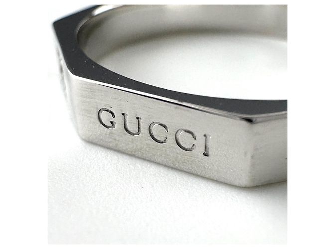 Anello Gucci Octagon Band in oro bianco - vista 2