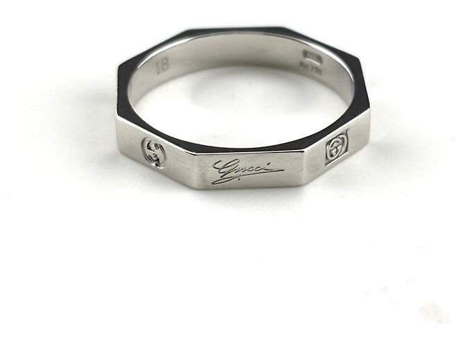 Anello Gucci Octagon Band in oro bianco - vista 5