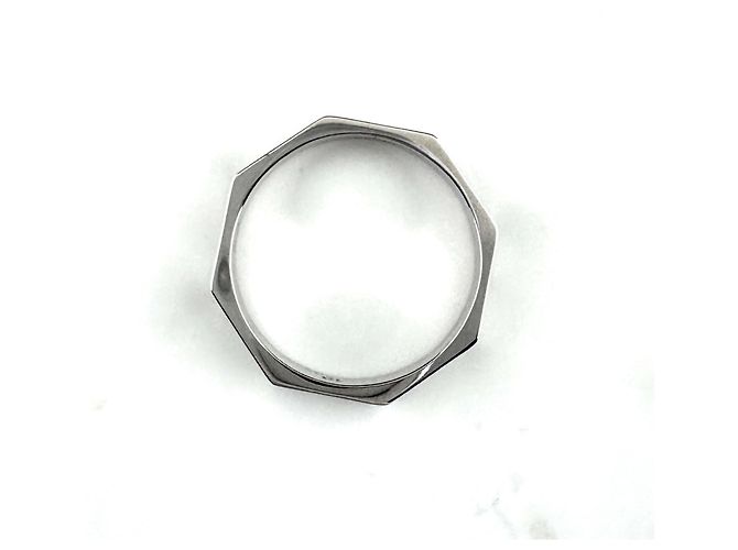 Anello Gucci Octagon Band in oro bianco - vista 6