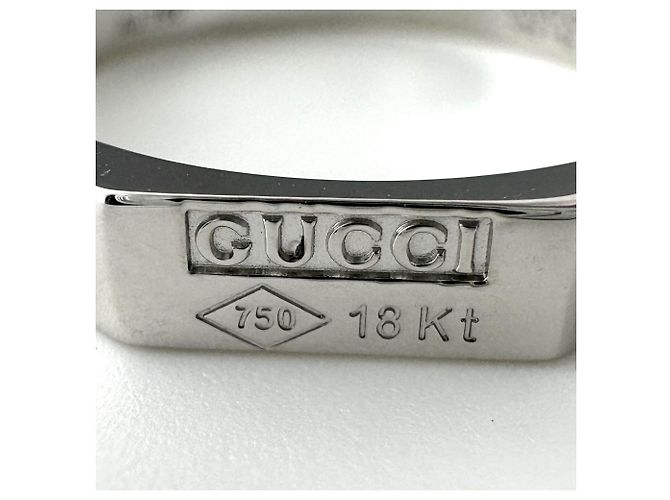 Anello Gucci Octagon Band in oro bianco - vista 7