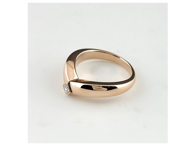 Anello Fascia Cartier in Oro Rosa e Diamanti - vista 3