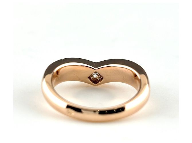 Anello Fascia Cartier in Oro Rosa e Diamanti - vista 5