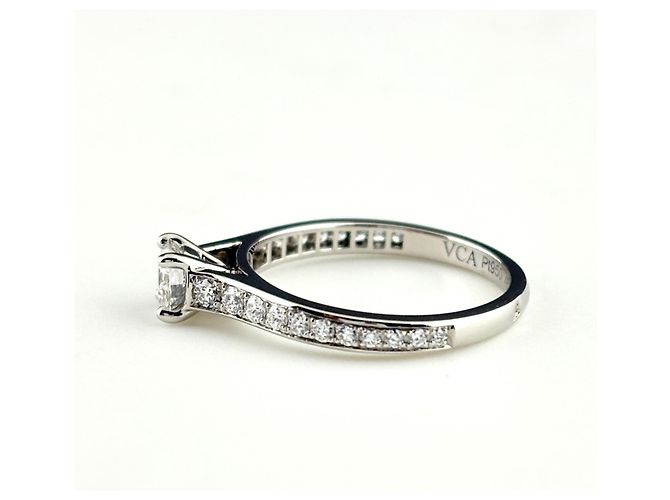 Bague Solitaire Romance Van Cleef & Arpels en Platine - vue 5
