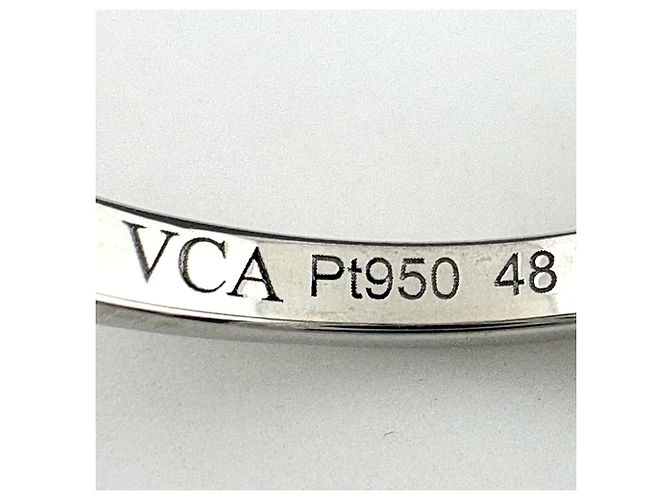 Bague Solitaire Romance Van Cleef & Arpels en Platine - vue 7