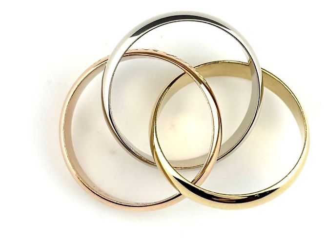 Anillo Cartier Trinity YG Yellow Gold Band Ring - vista 5