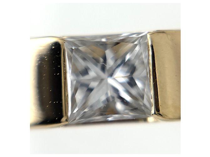 Anello Cartier Tank in oro giallo e diamanti - vista 2