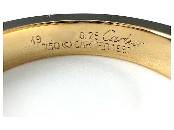Anello Cartier Tank in oro giallo e diamanti - vista 5