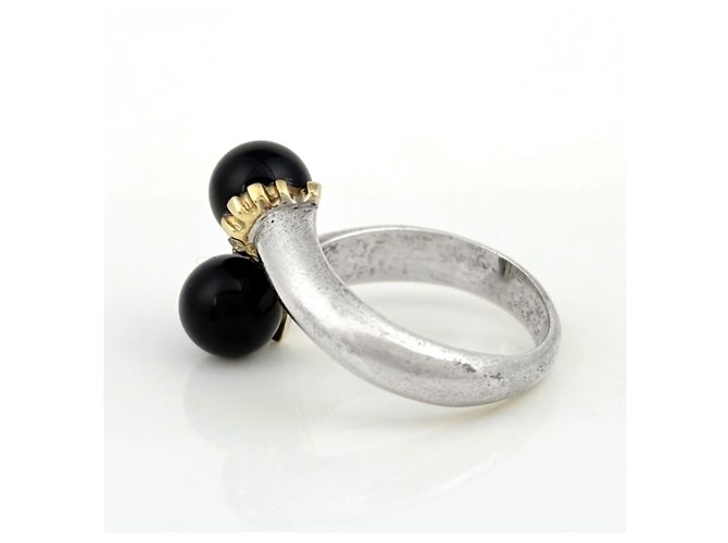 Autre Marque Anello a fascia Tiffany & Co. in onice nero - vista 3