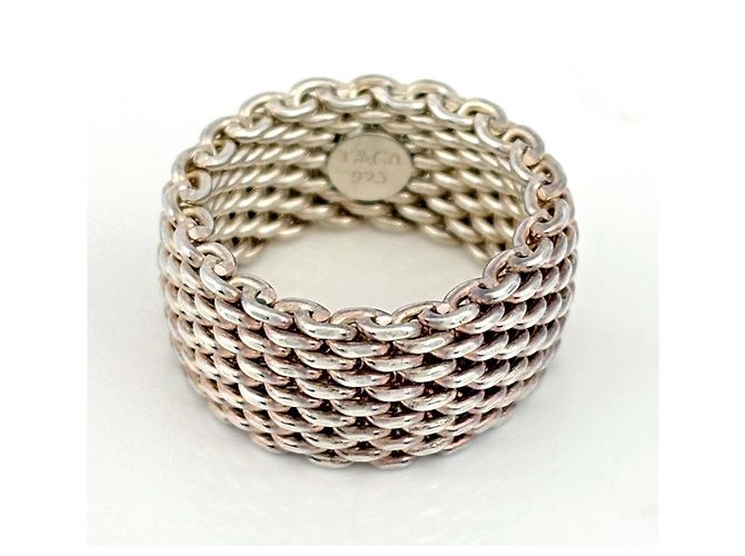 Autre Marque Anello Tiffany & Co. Somerset Mesh in argento - vista 2