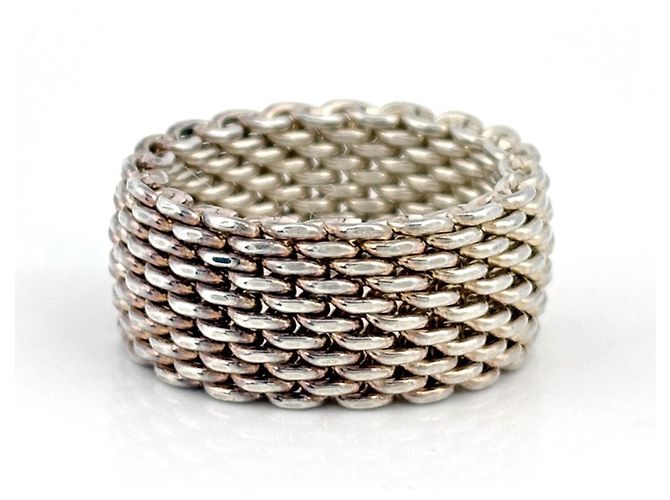 Autre Marque Anello Tiffany & Co. Somerset Mesh in argento - vista 3