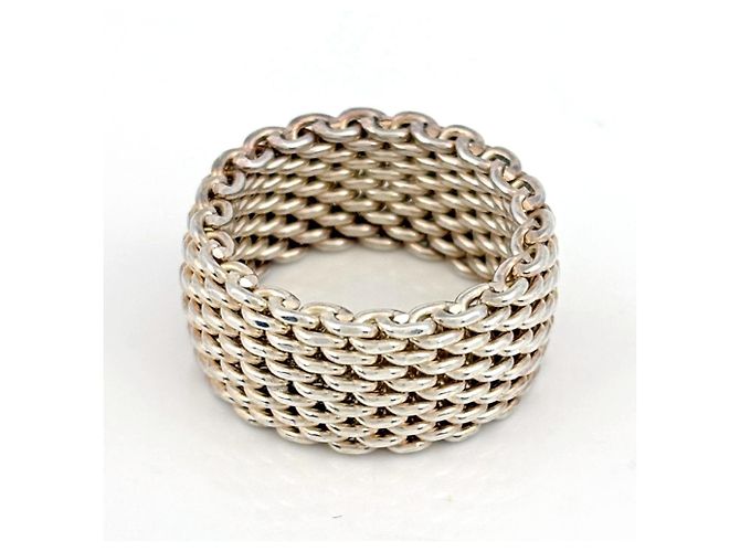 Autre Marque Anello Tiffany & Co. Somerset Mesh in argento - vista 4