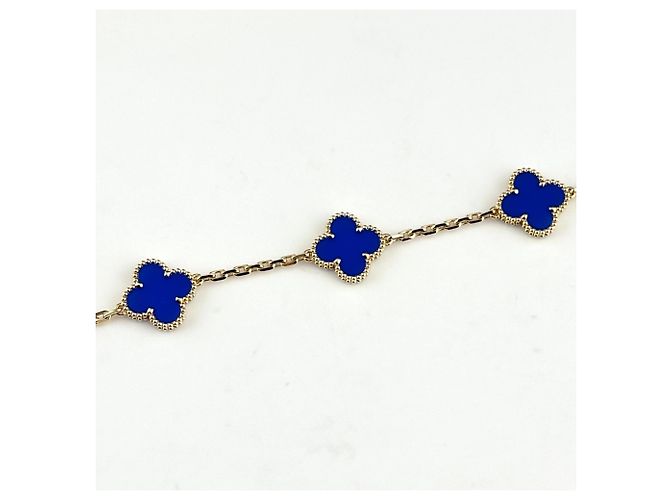 Bracciale Van Cleef & Arpels Vintage Alhambra 5P in oro giallo - vista 2
