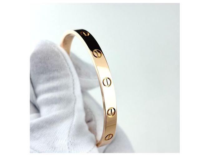 Bracciale Cartier Love Aperto in Oro Rosa - vista 2