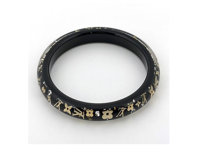 Brazalete Louis Vuitton Monogram negro de plástico - vista 2