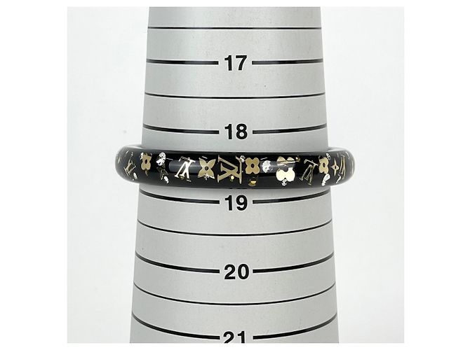 Brazalete Louis Vuitton Monogram negro de plástico - vista 3