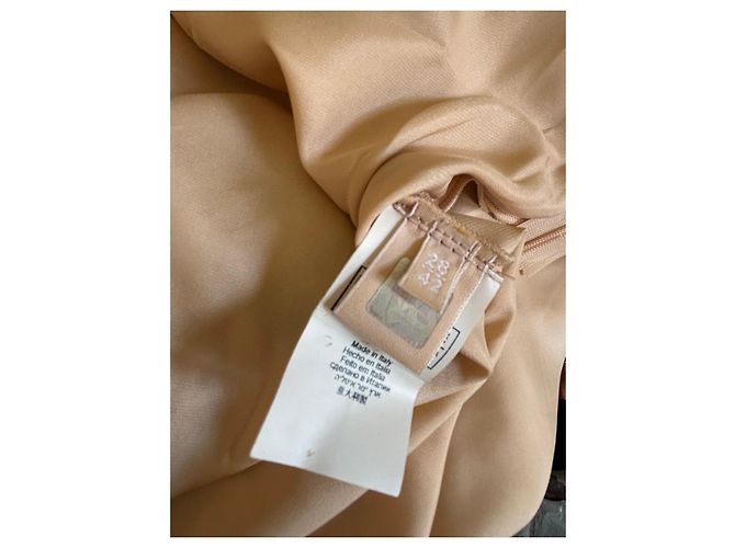 John Galliano SS08 beiges gepunktetes Maxikleid - Ansicht 10