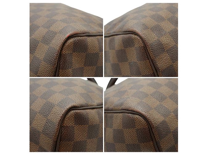 Louis Vuitton Borsa Speedy 35 in tela Damier Ebene marrone - vista 4