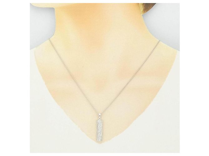 Autre Marque Collana in oro bianco Au750 e diamanti - vista 6