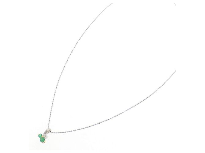 Autre Marque Collana in Smeraldi e Diamanti Au750/PT900/PT850 - vista 2