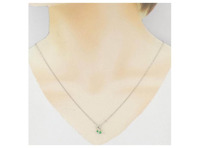 Autre Marque Collana in Smeraldi e Diamanti Au750/PT900/PT850 - vista 6