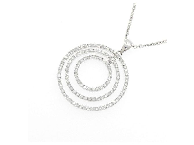 Autre Marque Collana in oro bianco Au750 e diamanti - vista 3