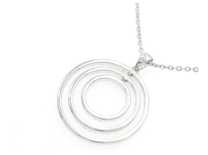 Autre Marque Collana in oro bianco Au750 e diamanti - vista 4