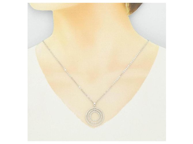 Autre Marque Collana in oro bianco Au750 e diamanti - vista 6
