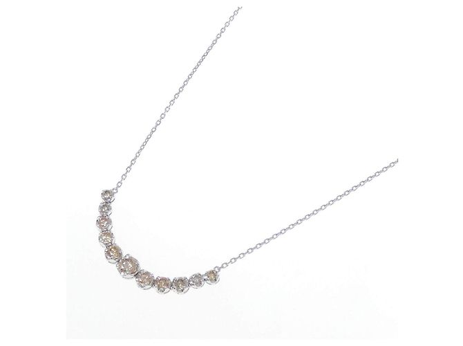 Autre Marque Collana in oro bianco Au750 e diamanti - vista 2